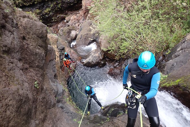 Canyoning Madeira Island Level 2 - The action plan: 8 rappels, jumps, and a 6m toboggan