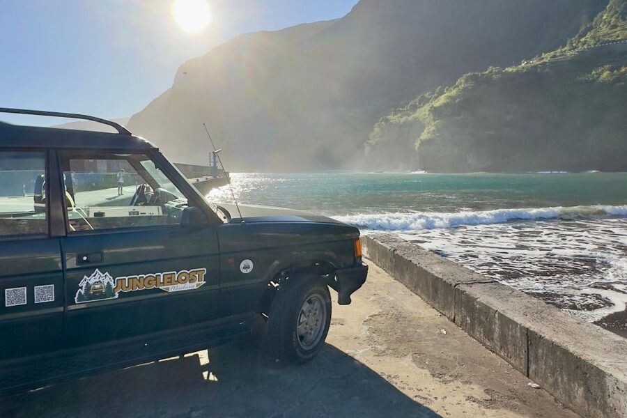 From Funchal:West Madeira Open-roof 4x4 Day Tour with Pickup - Seixal black sand beach stop and the poncha tradition break