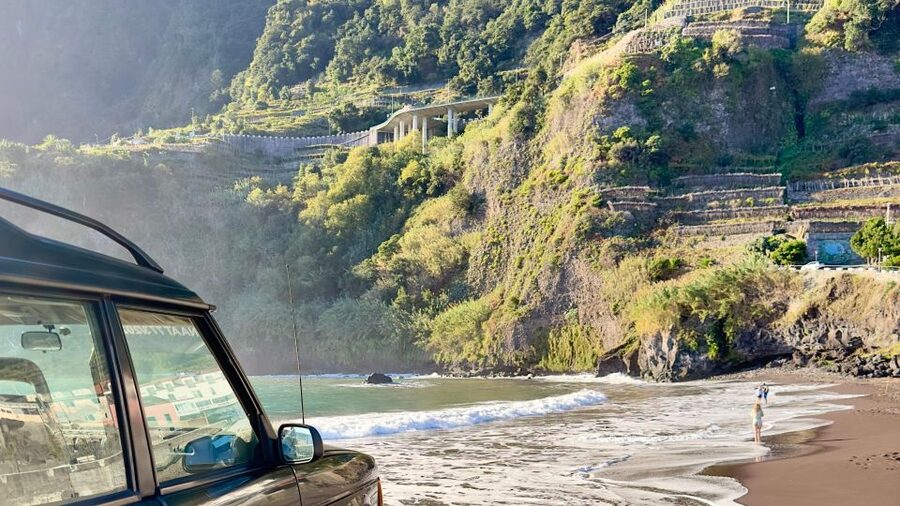 From Funchal:West Madeira Open-roof 4x4 Day Tour with Pickup - Porto Moniz saltwater pools: the main swim break