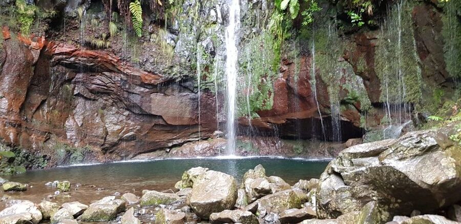 Madeira: Mountain Walk with Lagoon and Waterfalls - The lagoon moment: 25 waterfalls into one pool