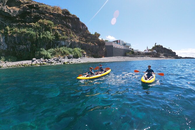 Private Kayak Tour & Snorkeling in Câmara de Lobos - Praia do Vigário pebble beach: the land break you actually notice