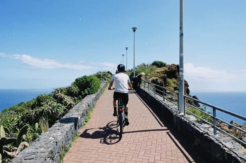 "Self-Guided" E-Bike Road Tour from Funchal to Garajau - Getting Set Up at Teleférico-Término With Oscar