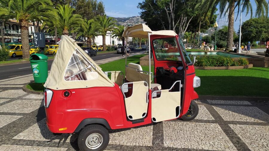 Tuk Tuk Funchal City - Madeira Island - Riding up for views, then landing at São João Batista of Pico